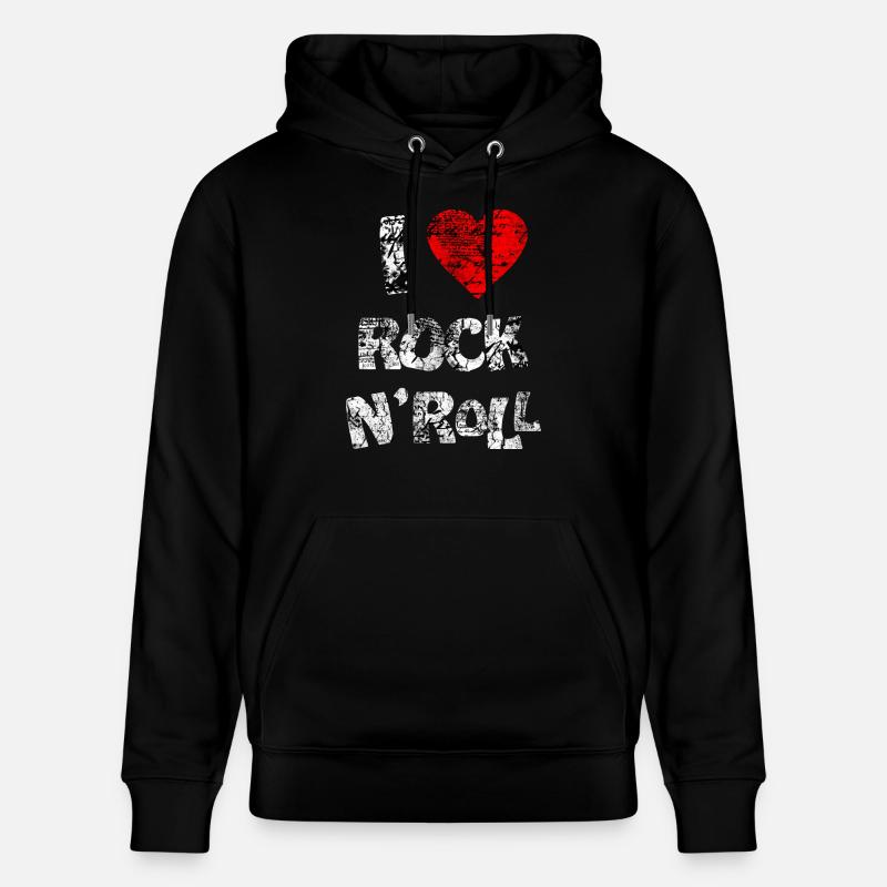 I LOVE ROCK N'ROLL - Sweat à capuche bio CRUISER Stanley/Stella Unisexe - noir