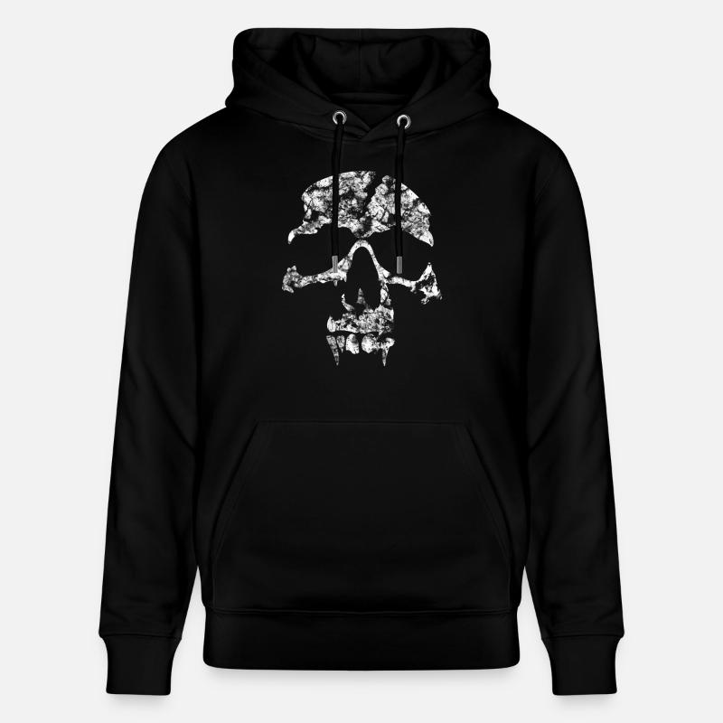 crâne et os croisés - Sweat à capuche bio CRUISER Stanley/Stella Unisexe - noir