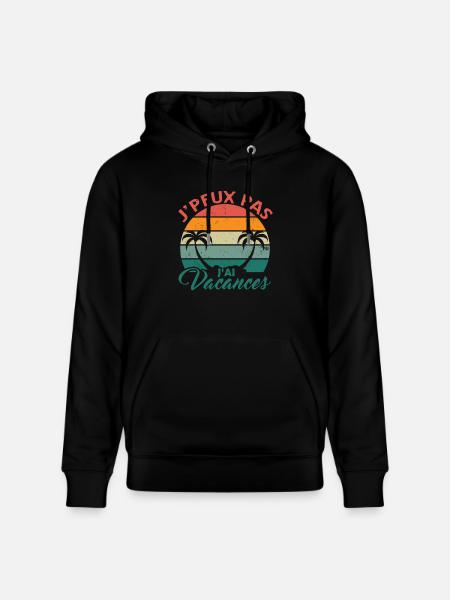 Vacances d été - Sweat à capuche bio CRUISER Stanley/Stella Unisexe - noir