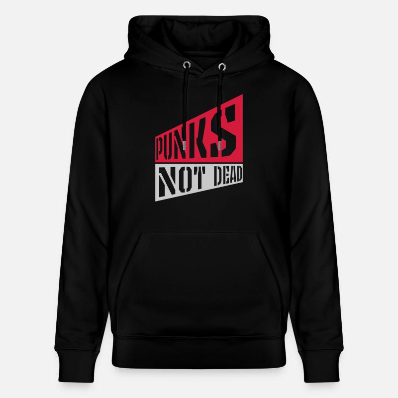 punks pas mort citation - Sweat à capuche bio CRUISER Stanley/Stella Unisexe - noir