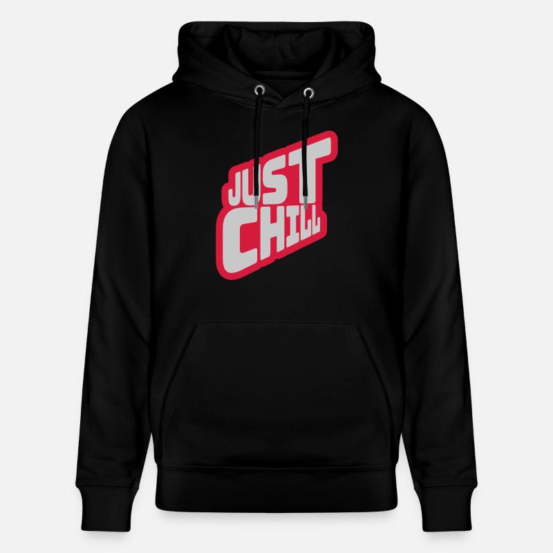Just Chill Text Logo - Sweat à capuche bio CRUISER Stanley/Stella Unisexe - noir