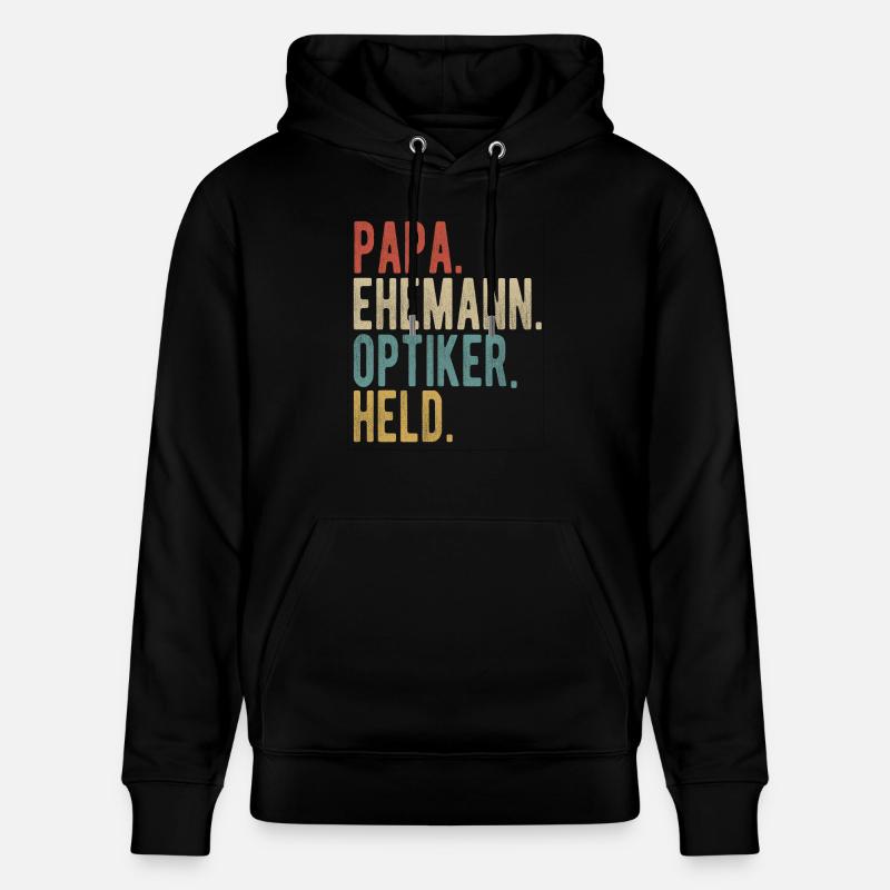 Optiker Papa Ehemann Held - Stanley/Stella Unisex Bio-Hoodie CRUISER  - Schwarz