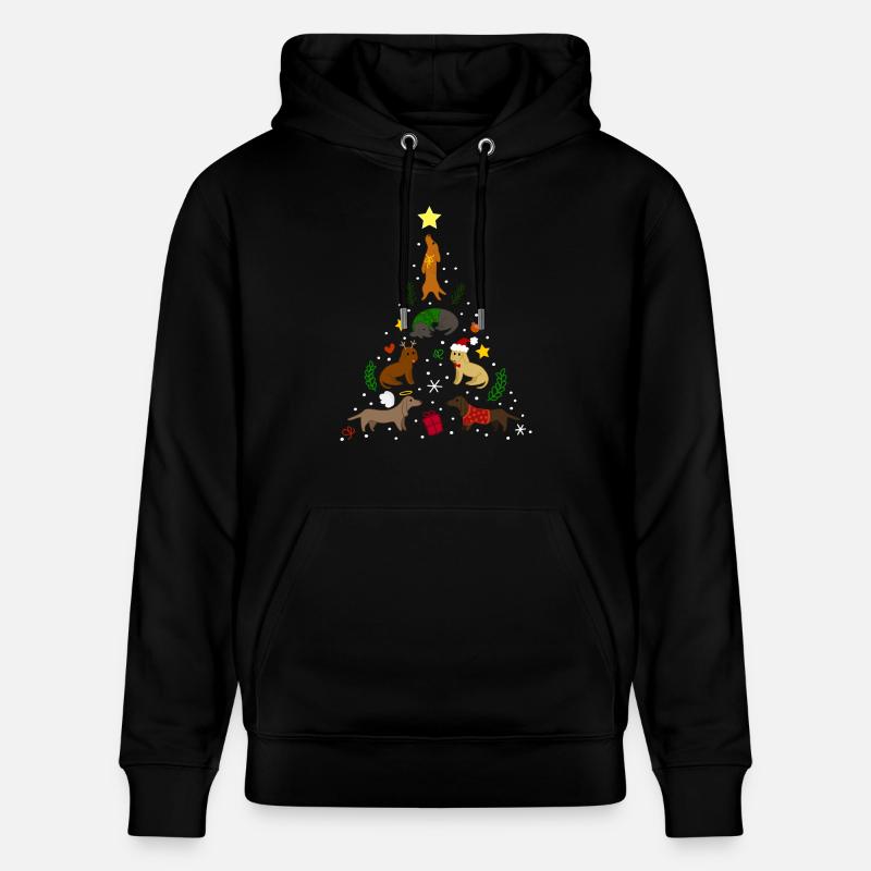 Dackel Tree Christmas - Sweat à capuche bio CRUISER Stanley/Stella Unisexe - noir