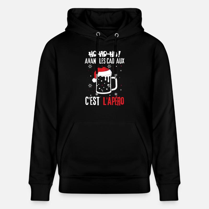 Cadeaux de Noël et Apéro - Sweat à capuche bio CRUISER Stanley/Stella Unisexe - noir