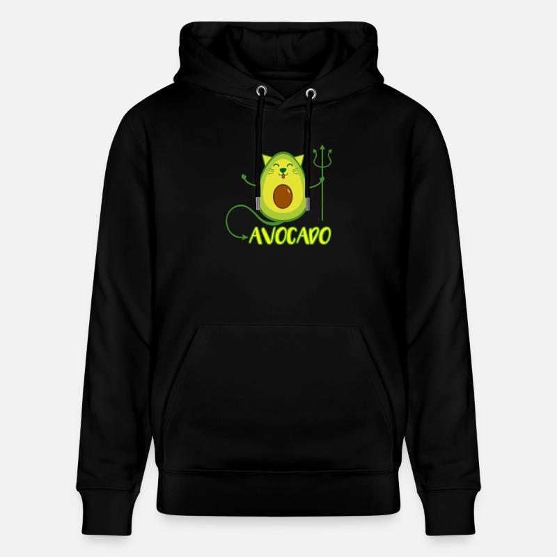 Chat avocat cadeau végétalien - Sweat à capuche bio CRUISER Stanley/Stella Unisexe - noir