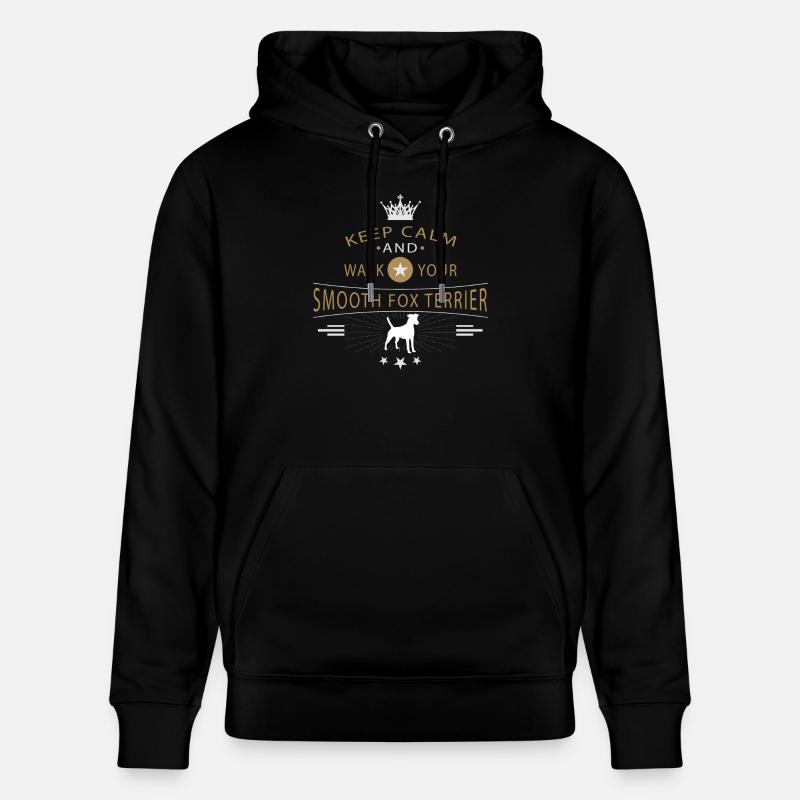 Glatthaar-Foxterrier Shirt - Stanley/Stella Unisex Bio-Hoodie CRUISER  - Schwarz