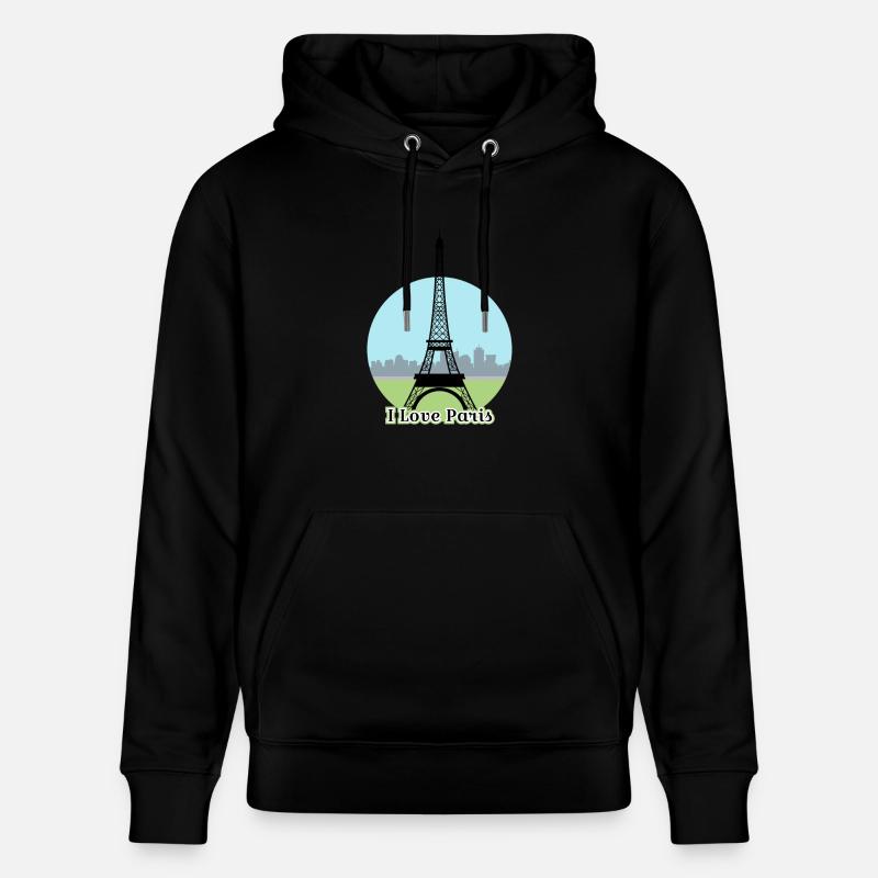 J'adore Paris - Sweat à capuche bio CRUISER Stanley/Stella Unisexe - noir