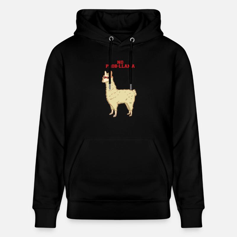 Kein Problem - no prob-llama - Lama - Stanley/Stella Unisex Bio-Hoodie CRUISER  - Schwarz