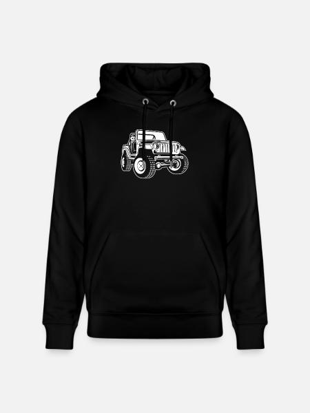 Off-road vehicle / Jeep SUV 03_white - Stanley/Stella CRUISER Unisex Organic Hoodie - black