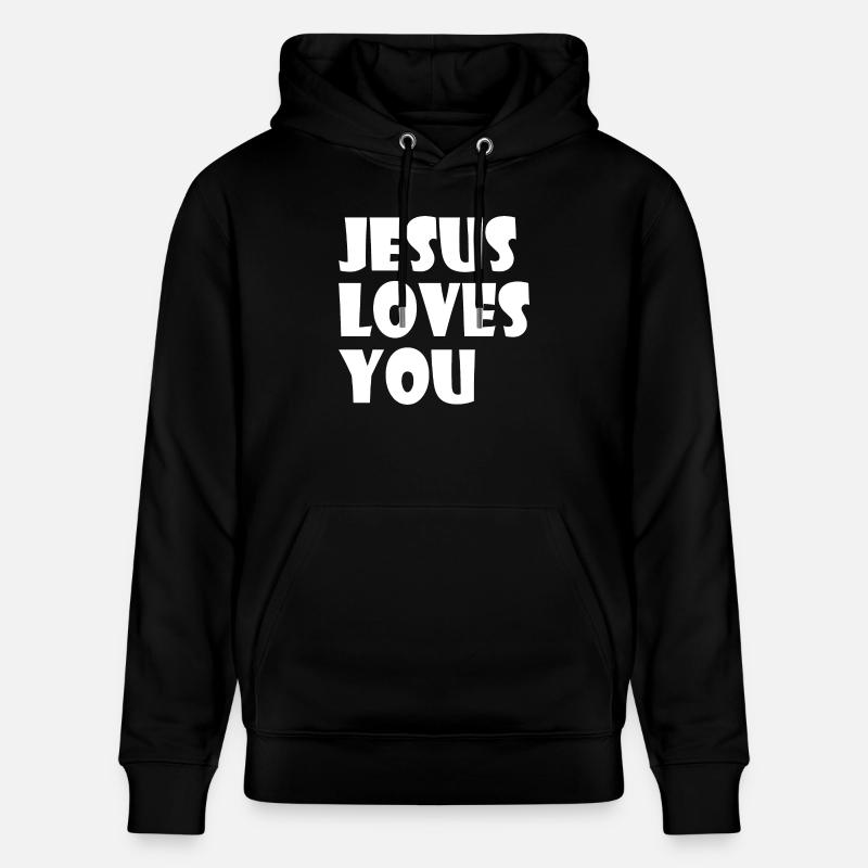 Jesus loves you - Sweat à capuche bio CRUISER Stanley/Stella Unisexe - noir