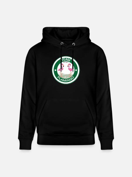 Team Flamingo - Stanley/Stella Unisex Bio-Hoodie CRUISER  - Schwarz