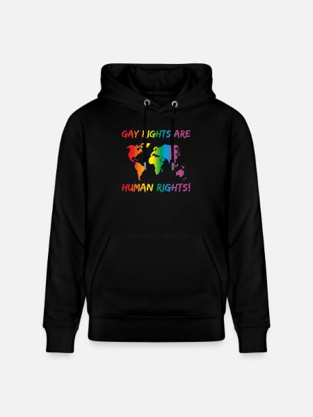 LGBT Gay Rights Are Human Rights - Stanley/Stella Uniseks bio-hoodie CRUISER  - zwart