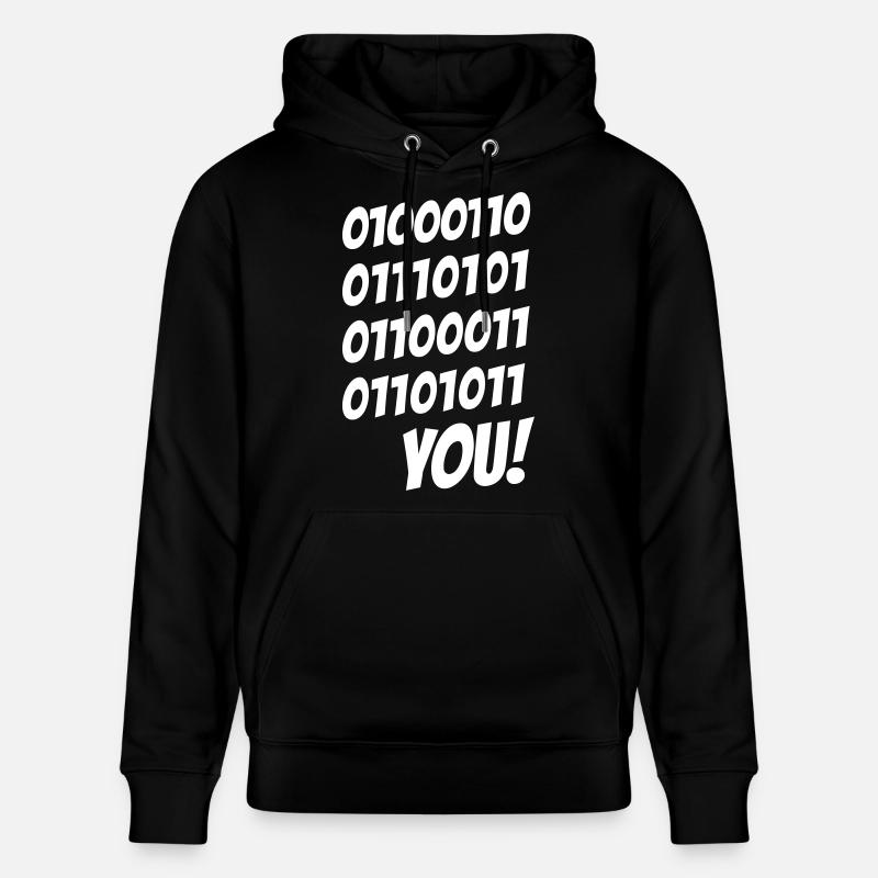 Fuck you binary - Stanley/Stella Unisex Bio-Hoodie CRUISER  - Schwarz