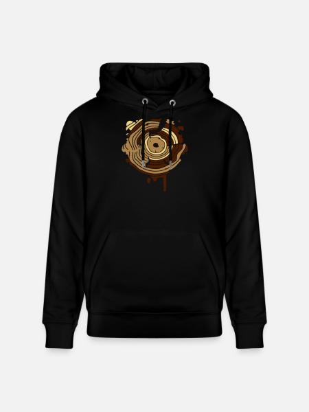 Querschnitt Baumstamm Jahresringe - Stanley/Stella Unisex Bio-Hoodie CRUISER - Schwarz