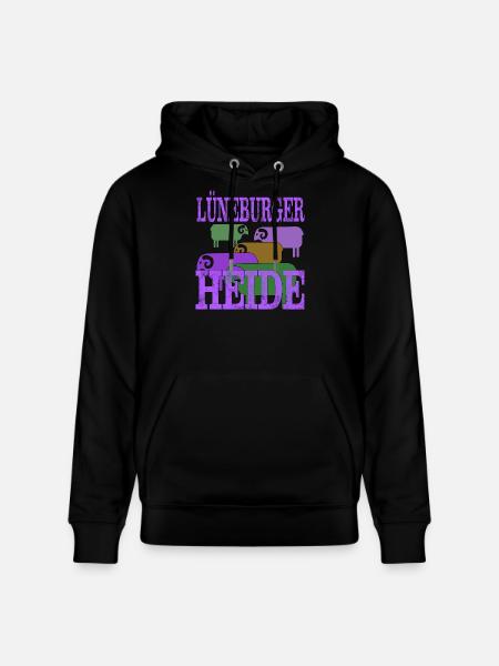 Lüneburger Heide Motiv - Stanley/Stella Unisex Bio-Hoodie CRUISER - Schwarz