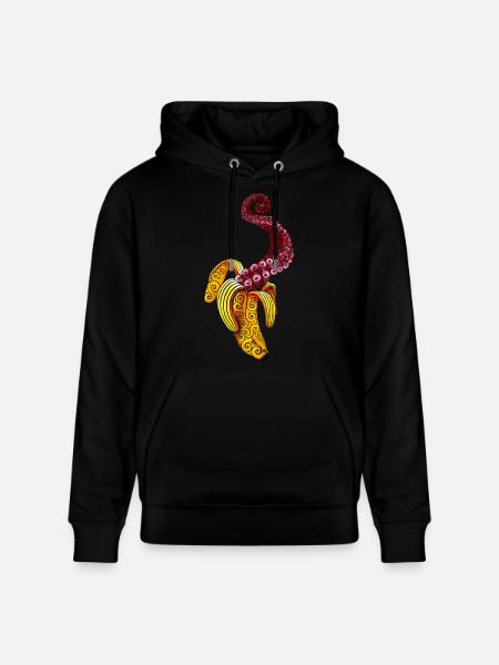 Wirbelnde Mutant-Banane - Stanley/Stella Unisex Bio-Hoodie CRUISER - Schwarz