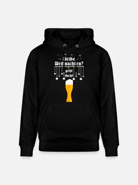 Weiße Weihnachten - Stanley/Stella Unisex Bio-Hoodie CRUISER - Schwarz