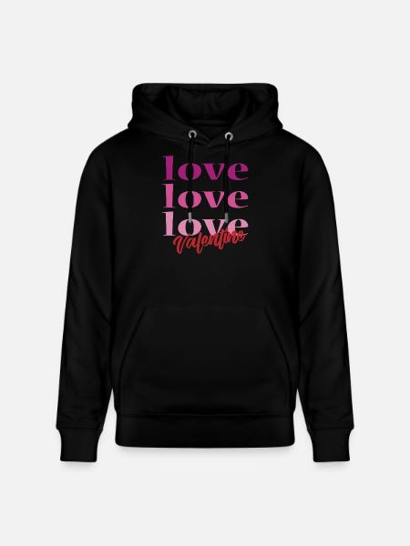 T-shirt Saint-Valentin amour Saint-Valentin - Sweat à capuche bio CRUISER Stanley/Stella Unisexe - noir