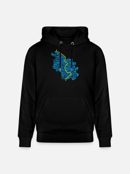 Köln - 86 Veedel  - Stanley/Stella Unisex Bio-Hoodie CRUISER  - Schwarz