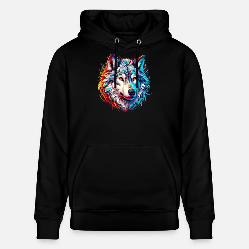Wolf - Stanley/Stella CRUISER Unisex Organic Hoodie - black