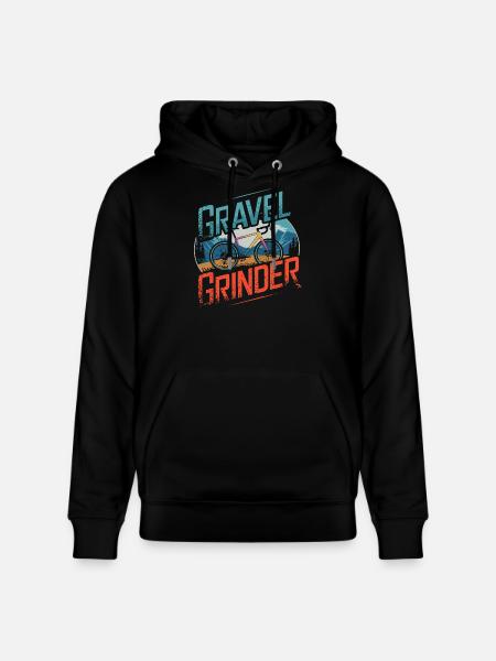 Gravel Grinder Bergfahrt - Stanley/Stella Unisex Bio-Hoodie CRUISER  - Schwarz
