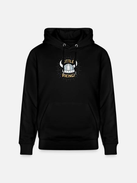 Kleiner Wikingerhelm - Stanley/Stella Unisex Bio-Hoodie CRUISER  - Schwarz