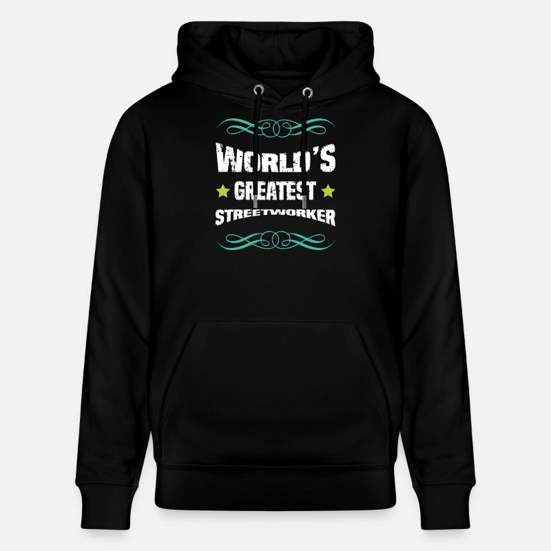 Weltbester Straßenarbeiter - Stanley/Stella Unisex Bio-Hoodie CRUISER  - Schwarz