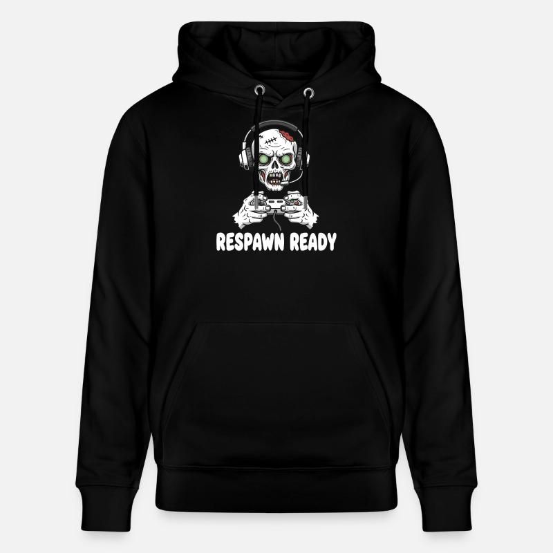 Respawn Ready Zombie Skull Gaming - Sweat à capuche bio CRUISER Stanley/Stella Unisexe - noir