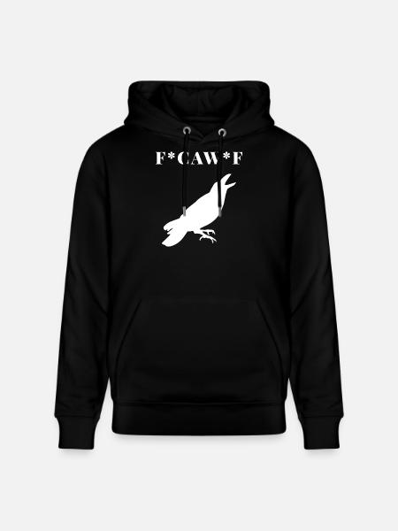 FCAWF Funny Crow Bird Design - Stanley/Stella CRUISER Unisex Organic Hoodie - black