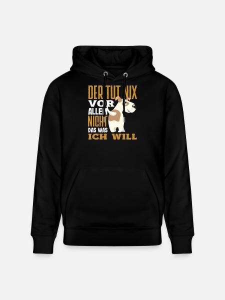 Funny Jack Russell Owner Gift - Stanley/Stella CRUISER Unisex Organic Hoodie - black