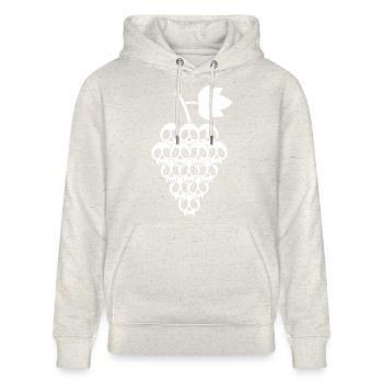 Weiße Traubenschädel - Stanley/Stella Unisex Bio-Hoodie CRUISER  - Beige meliert - Vorne - Alina (178cm) & Michal (187cm)