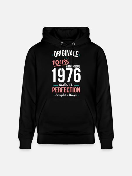 1976 – Originale – Exemplaire unique - Sweat à capuche bio CRUISER Stanley/Stella Unisexe - noir