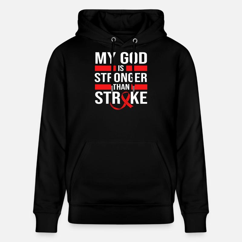 Hirnschlag Schlaganfall - Stanley/Stella Unisex Bio-Hoodie CRUISER  - Schwarz
