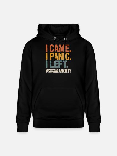 Introverted Problem Funny Social Freak - Stanley/Stella CRUISER Unisex Organic Hoodie - black