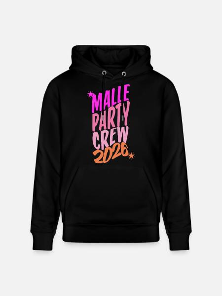 Malle, Party Crew, 2026 - Stanley/Stella Unisex Bio-Hoodie CRUISER  - Schwarz