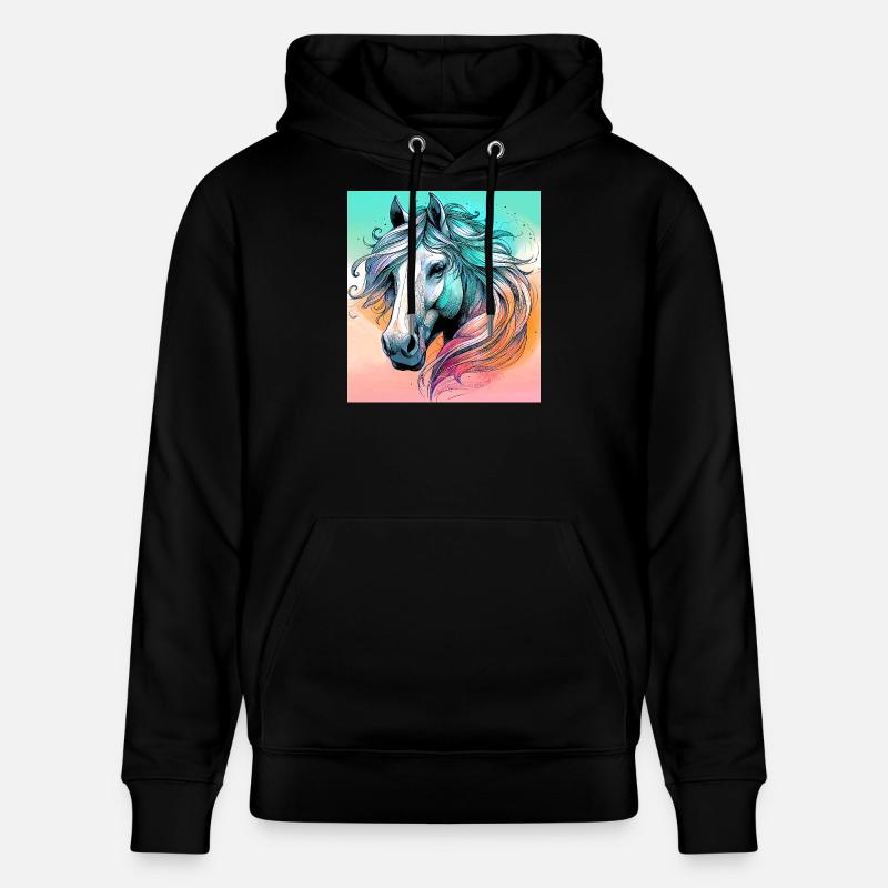 cheval - Sweat à capuche bio CRUISER Stanley/Stella Unisexe - noir