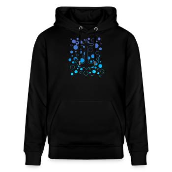 Ozeananker Blasen - Stanley/Stella Unisex Bio-Hoodie CRUISER  - Schwarz - Vorne - Alina (178cm) & Michal (187cm)