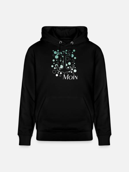 Anker mit Blasen Moin Design - Stanley/Stella Unisex Bio-Hoodie CRUISER - Schwarz