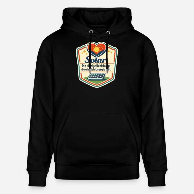 Solarliebe: Energie durch Liebe - Stanley/Stella Unisex Bio-Hoodie CRUISER - Schwarz