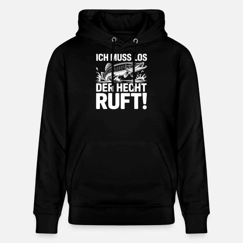 Der Hecht ruft! - Stanley/Stella Unisex Bio-Hoodie CRUISER  - Schwarz