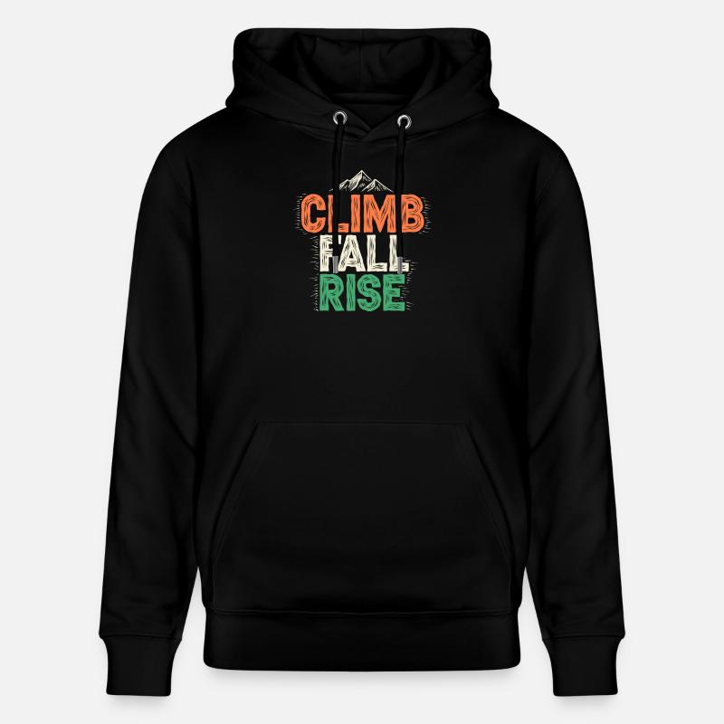Klettern, Fall Klettern, Klettern – Berg - Stanley/Stella Unisex Bio-Hoodie CRUISER  - Schwarz