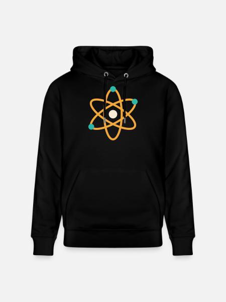 Atom - Physics Chemistry Science Nerd Teacher - Stanley/Stella CRUISER Unisex Organic Hoodie - black