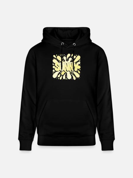 Sun Bubbles Retro Gelb - Stanley/Stella Unisex Bio-Hoodie CRUISER - Schwarz