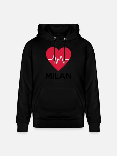 heart Milan - Stanley/Stella CRUISER Unisex Organic Hoodie - black