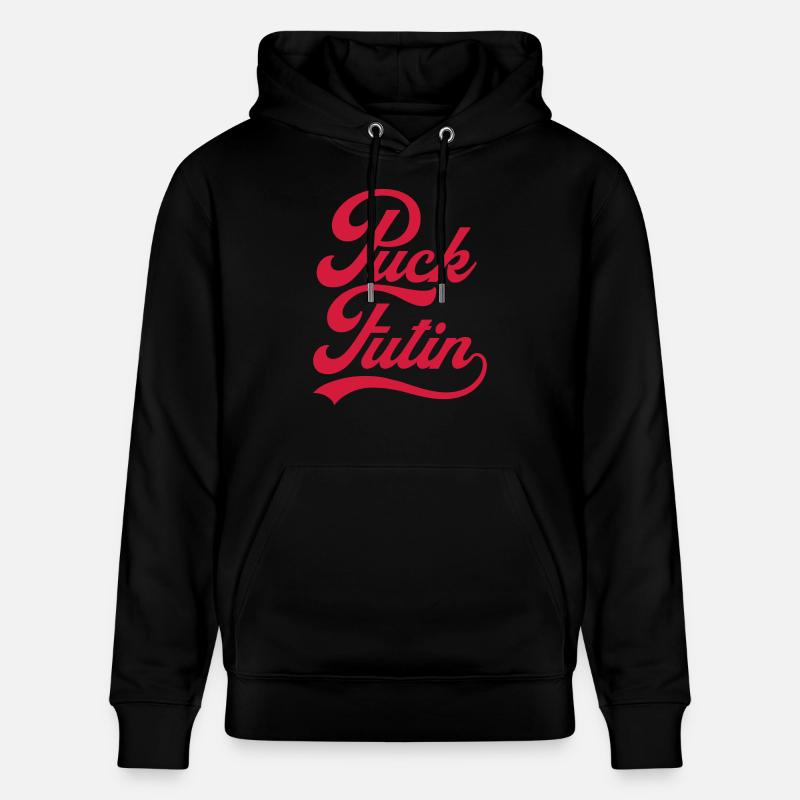 Conception du logo Puck Futin - Sweat à capuche bio CRUISER Stanley/Stella Unisexe - noir