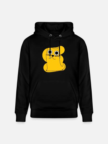 Yellow Cat - Stanley/Stella CRUISER Unisex Organic Hoodie - black