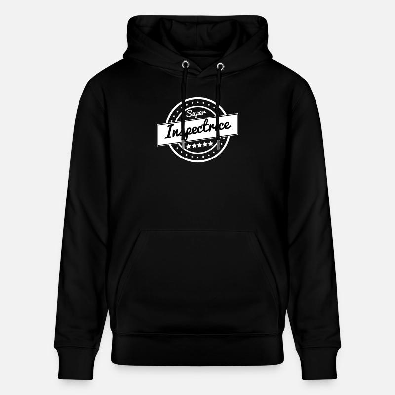 Super inspectrice - blanc - Sweat à capuche bio CRUISER Stanley/Stella Unisexe - noir