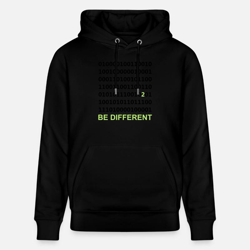 Be Different - Binary - Digital - Stanley/Stella CRUISER Unisex Organic Hoodie - black