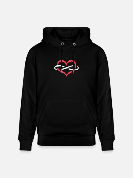 Heart infinite endless - Stanley/Stella CRUISER Unisex Organic Hoodie - black