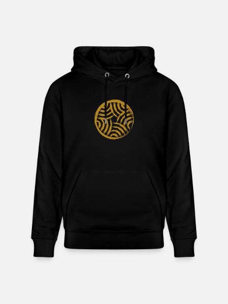 Celtic Circle Gold - Stanley/Stella CRUISER Unisex Organic Hoodie - black